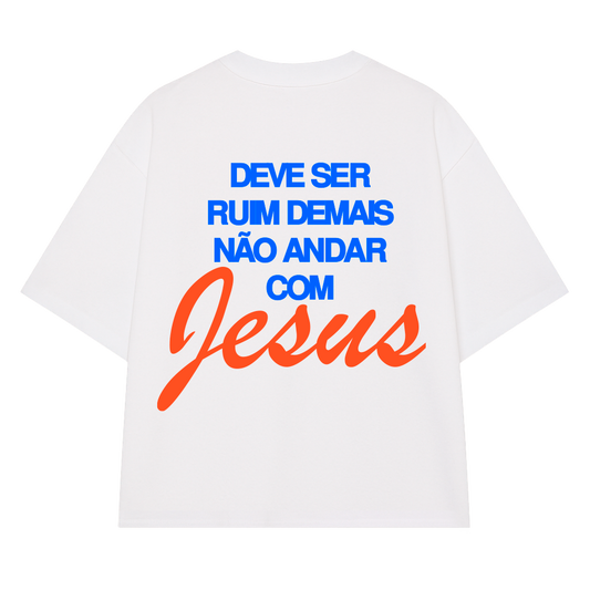 CAMISETA BOXY JESUS SAVED ME OFF WHITE