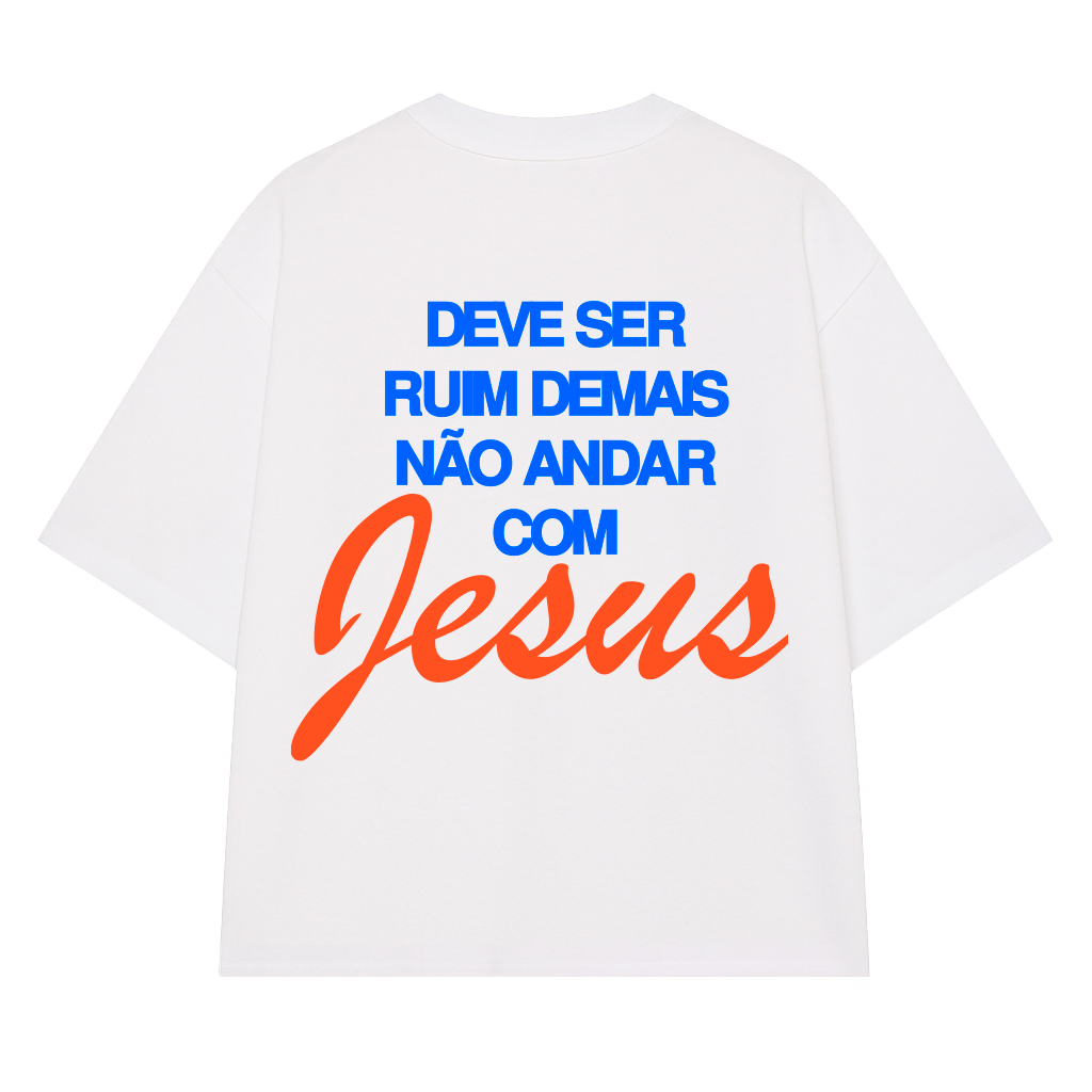 CAMISETA BOXY JESUS SAVED ME OFF WHITE