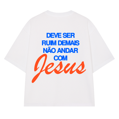 CAMISETA BOXY JESUS SAVED ME OFF WHITE