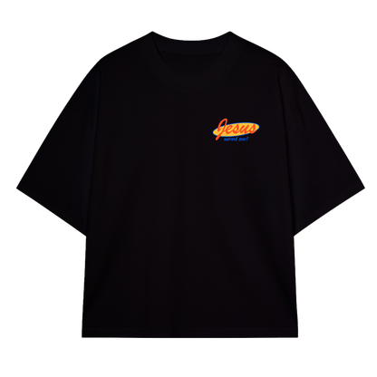 CAMISETA OVERSIZED JESUS SAVED ME BLACK