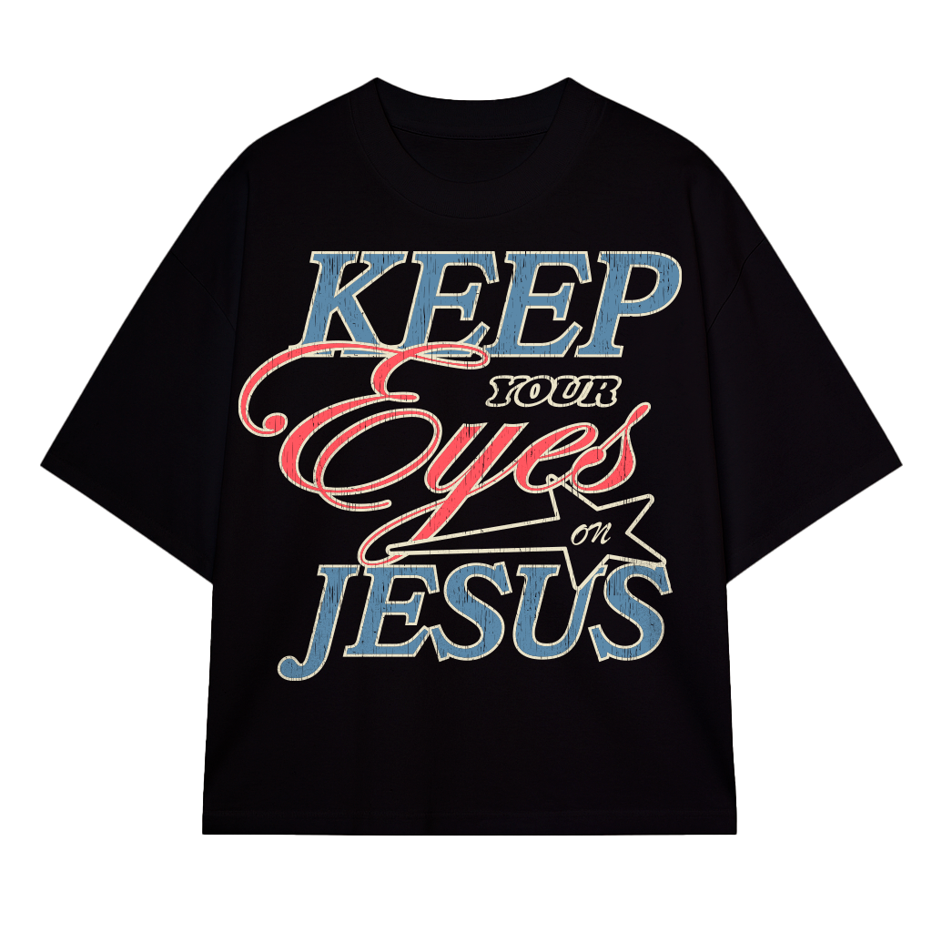 CAMISETA OVERSIZED KEEP YOUR EYES BLACK
