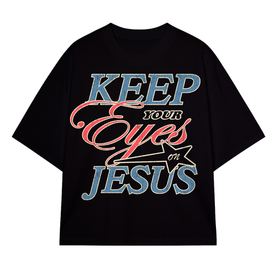 CAMISETA OVERSIZED KEEP YOUR EYES BLACK