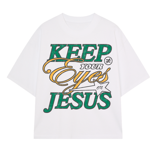 CAMISETA BOXY KEEP YOUR EYES OFF WHITE